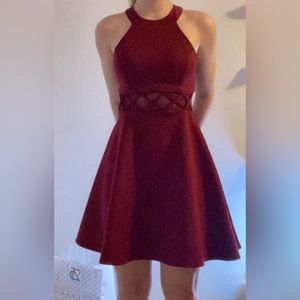 Burgundy dress